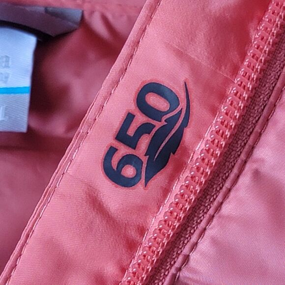 NWT Columbia Womens Lake Long DOWN Hooded Heat Jacket Size XXL Coral - Picture 8 of 15